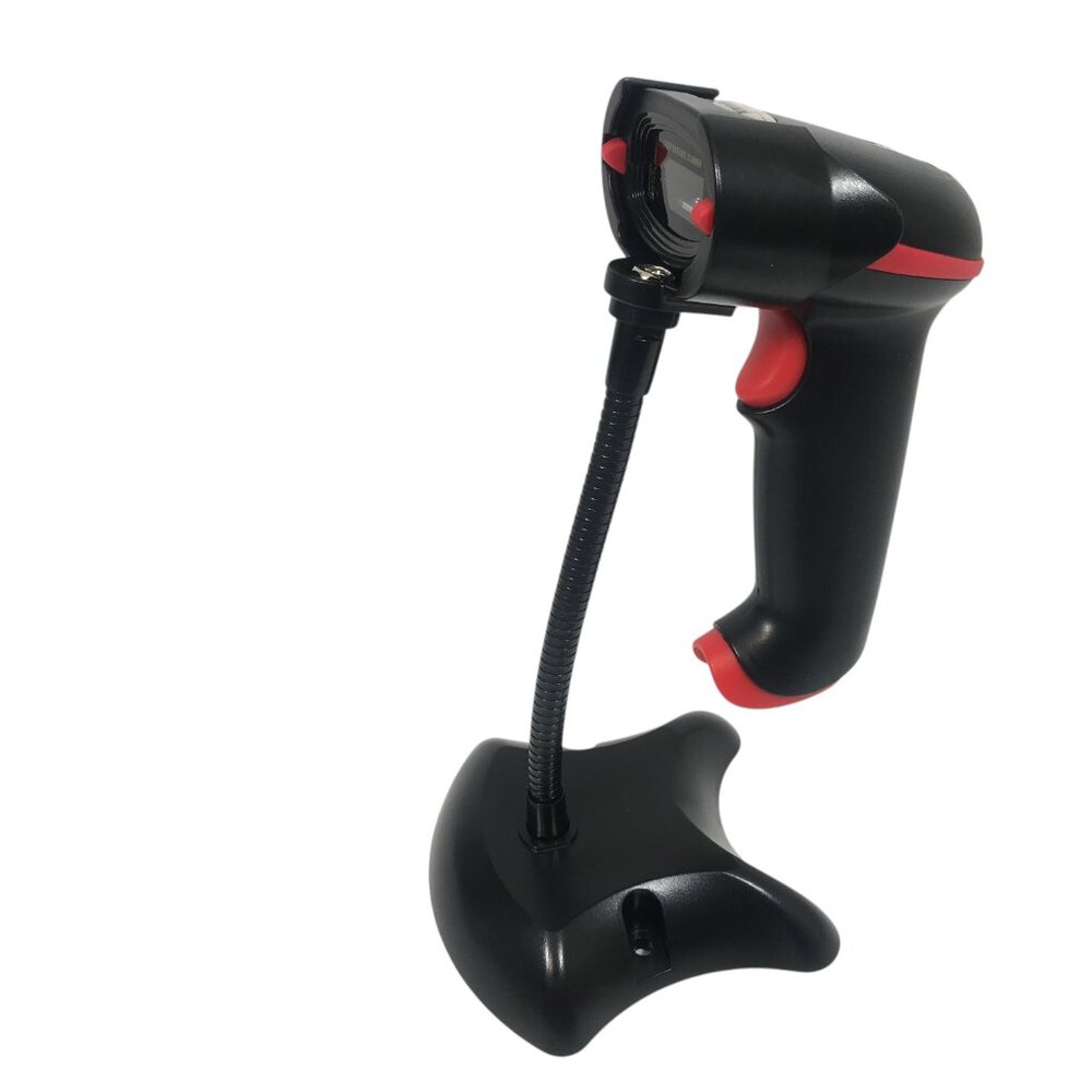 Wireless Barcode Scanner with Adjustable Stand and USB Flash Drive